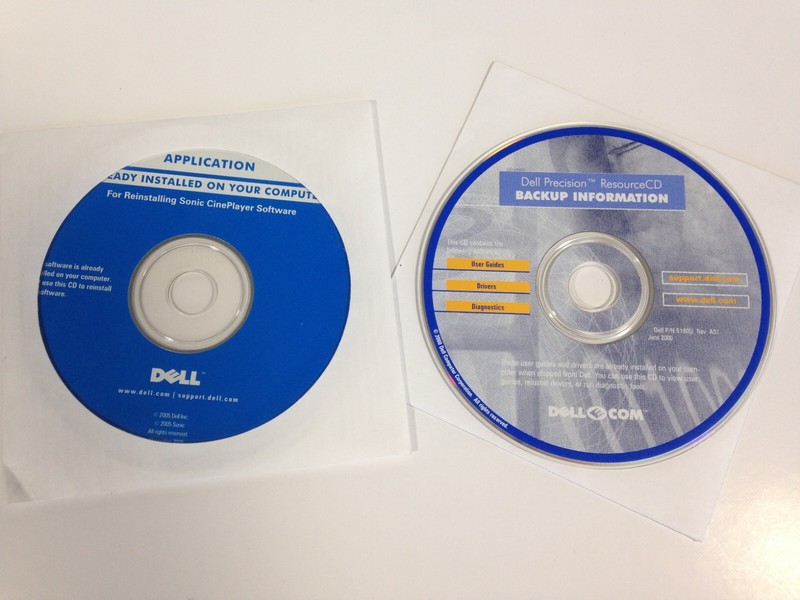 Dell Precision Resource CD 2000 drivers + Sonic CinePlayer reinstall CD
