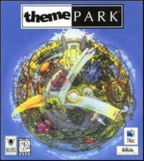 Theme Park MAC CD comic amusement business rollercoaster ride simulation game!