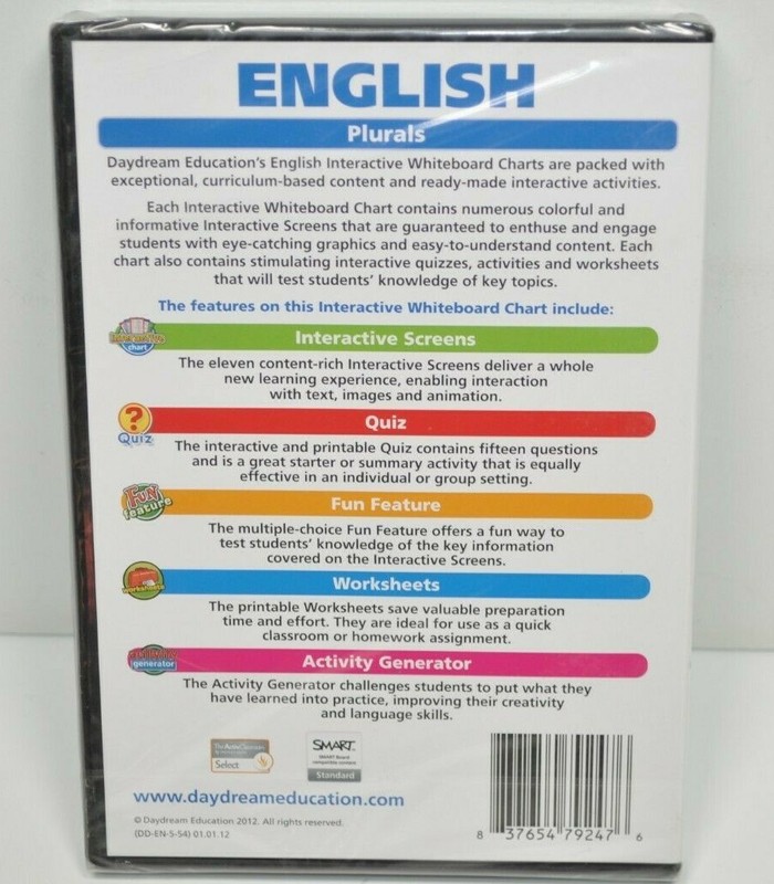 NEW Daydream Education Interactive Whiteboard Software: English - Plurals gallery