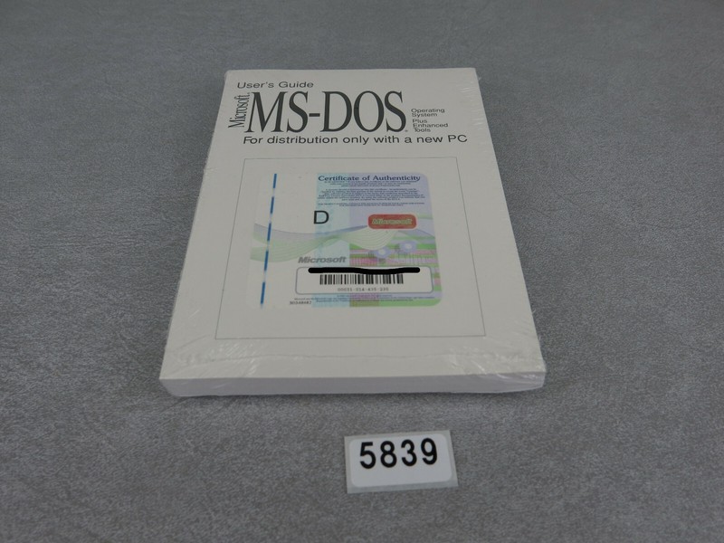Microsoft MS-DOS Operating System Factory Sealed NOS New Old Stock
