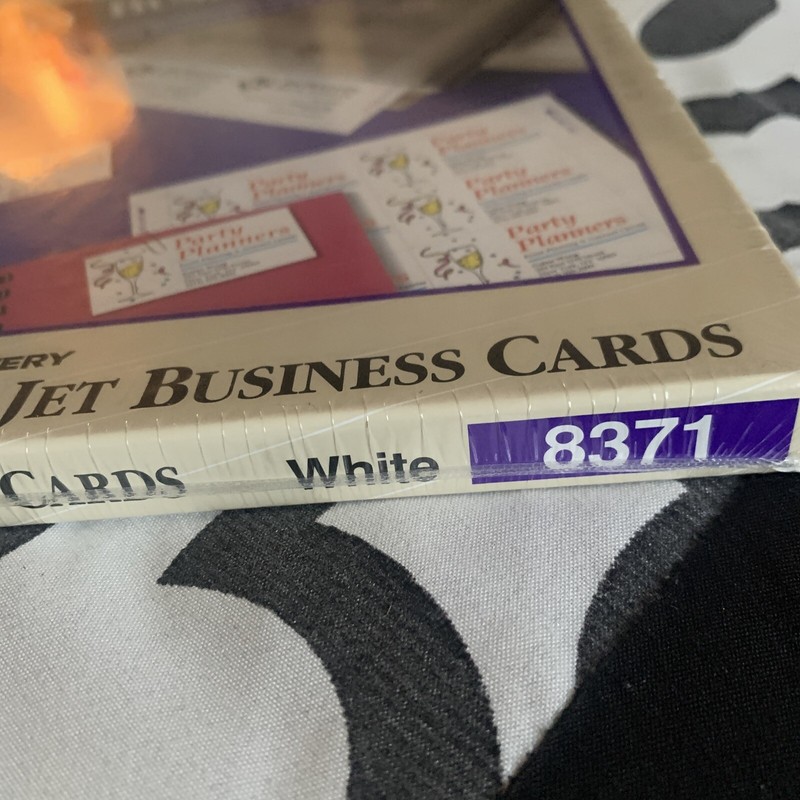 Avery 8371 Inkjet Business Cards Matte White 2 x 3.5” 250 Cards New Vintage 1994 gallery