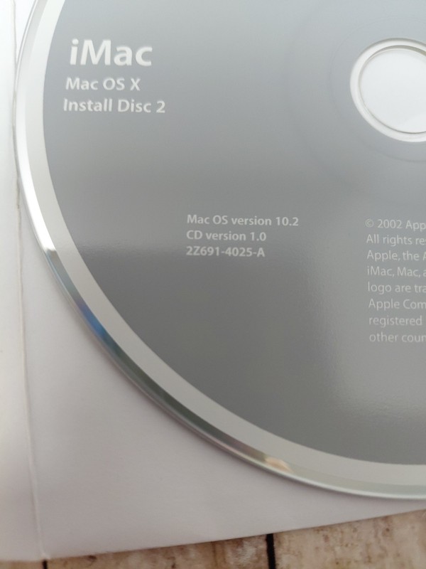 Apple iMac OS X Install Disc 1 & 2 Version 10.2, 2002 gallery