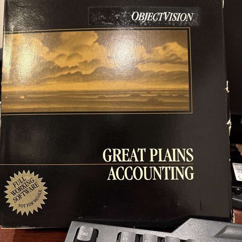 BRAND NEW FULL WORKNG OBJECTVISION for Great Plains Accounting. NEVER USED. NFR.
