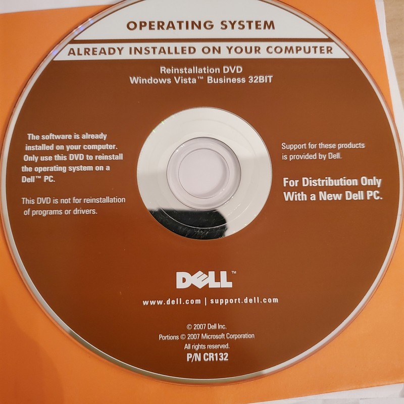 Dell Reinstallation DVD Windows Vista Premium 32 Bit & CD Key Read Description gallery